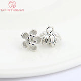 6PCS 5x9MM 24K Plum Flower Charms Jewelry Accessories