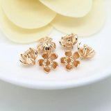 6PCS 5x9MM 24K Plum Flower Charms Jewelry Accessories