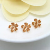 6PCS 5x9MM 24K Plum Flower Charms Jewelry Accessories