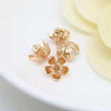 6PCS 5x9MM 24K Plum Flower Charms Jewelry Accessories