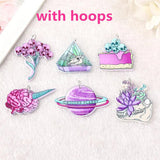 12pcs Pastel Goth Unicorn Charms Acrylic Spooky Skull Cake Pendant