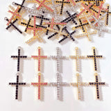 10Pcs Rhinestone Cross Charms Pendants For DIY Jewelry Making