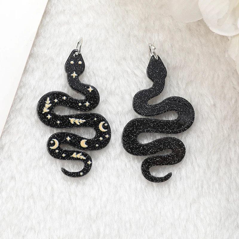10Pcs Halloween Magic Snake Charms Acrylic Pendant DIY Accessories