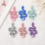 10Pcs Halloween Magic Snake Charms Acrylic Pendant DIY Accessories