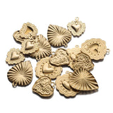 10PCS Sacred Heart Charms Brass Pendants DIY Necklace Bracelet Ear
