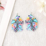 10 Pcs Halloween Skull Charms Acrylic Butterfly Cross Flower Findings