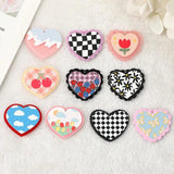 10 Pcs Acrylic Heart Charms Flower Butterfly Pendant for DIY Making