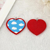10 Pcs Acrylic Heart Charms Flower Butterfly Pendant for DIY Making
