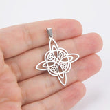 5pcs Witch Knot Pendant Charms Stainless Steel Witchcraft Charm Jewelry