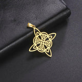 5pcs Witch Knot Pendant Charms Stainless Steel Witchcraft Charm Jewelry