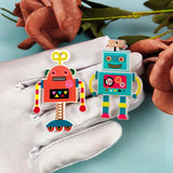 10pcs Robot Acrylic Charms Keychain Earring Pendant DIY Jewelry Making