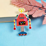 10pcs Robot Acrylic Charms Keychain Earring Pendant DIY Jewelry Making