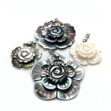 Flower Shape Shell Mother of Pearl Pendant DIY Jewelry Making