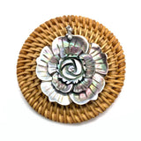 Flower Shape Shell Mother of Pearl Pendant DIY Jewelry Making