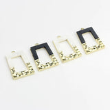 Geometric Rectangle Charms Pendant 6pcs/lot for DIY Jewelry Making