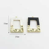 Geometric Rectangle Charms Pendant 6pcs/lot for DIY Jewelry Making