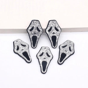 10pcs European Skull Ghost Head Charm Pendant Halloween DIY Jewelry Make