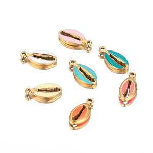 5pcs Shell Charms Pendants for DIY Jewelry Making