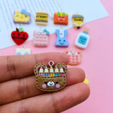 10pcs School Charm Pencil Resin Pendant for DIY Making