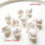 10Pcs Mini PU Wooden Baseball Bat Charms DIY Accessories