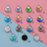 Fnixtar Mermaid Scale Charms 12mm 12pcs/lot - 12 Colors