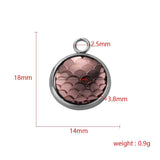 Fnixtar Mermaid Scale Charms 12mm 12pcs/lot - 12 Colors