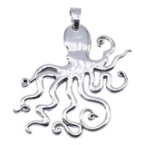 Octopus Pendant Charm for Jewelry Making Antique Silver