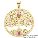 18K Plated Evil Eye Star Tree Of Life Pendant for DIY Jewelry