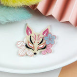 10pcs Flowers Fox Acrylic Charms for Jewelry Making Keychain Earring
