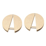 10Pcs Brass Geometric Letter A Charms Disc Earrings Pendant Findings