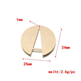 10Pcs Brass Geometric Letter A Charms Disc Earrings Pendant Findings