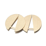 10Pcs Brass Geometric Letter A Charms Disc Earrings Pendant Findings