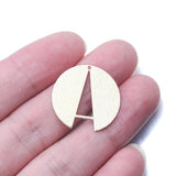 10Pcs Brass Geometric Letter A Charms Disc Earrings Pendant Findings