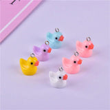 20pcs Little Duck Animal Resin Charms for DIY Jewelry Making