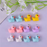 20pcs Little Duck Animal Resin Charms for DIY Jewelry Making