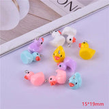 20pcs Little Duck Animal Resin Charms for DIY Jewelry Making