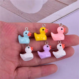 20pcs Little Duck Animal Resin Charms for DIY Jewelry Making