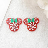 10Pcs Christmas Candy Charms Acrylic Print Pendant DIY Making