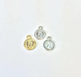 30Pcs/Bag Dangling Head Coin Zinc Alloy Charms Pendant 2 Colors