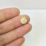 30Pcs/Bag Dangling Head Coin Zinc Alloy Charms Pendant 2 Colors