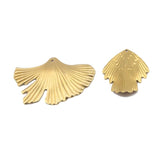 10pcs Raw Brass Ginkgo Biloba Leaf Charms for DIY Jewelry Making