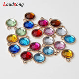 50Pcs Rose Plastic Drill Heart Charm Pendants Jewelry Making Findings