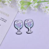 10pcs Moon Flower Glass Crystal Charms for DIY Keychain Earring