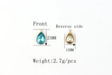 Alloy Colorful Crystal Water Drop Charms 12pcs 23*15MM DIY Accessories