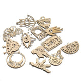 Raw Brass Sun Moon Charms for DIY Jewelry Making