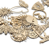 Raw Brass Sun Moon Charms for DIY Jewelry Making