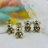 3D Bear Rabbit Stud Earrings For Women Vintage Charm Animal Jewelry