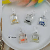 Fish Bag Resin Charms for Earring Keychain Making
