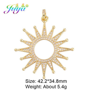 DIY Pave Cz Decorative Big Size Moon Star Charms For Women Men