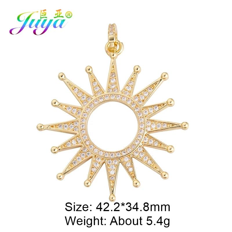 DIY Pave Cz Decorative Big Size Moon Star Charms For Women Men